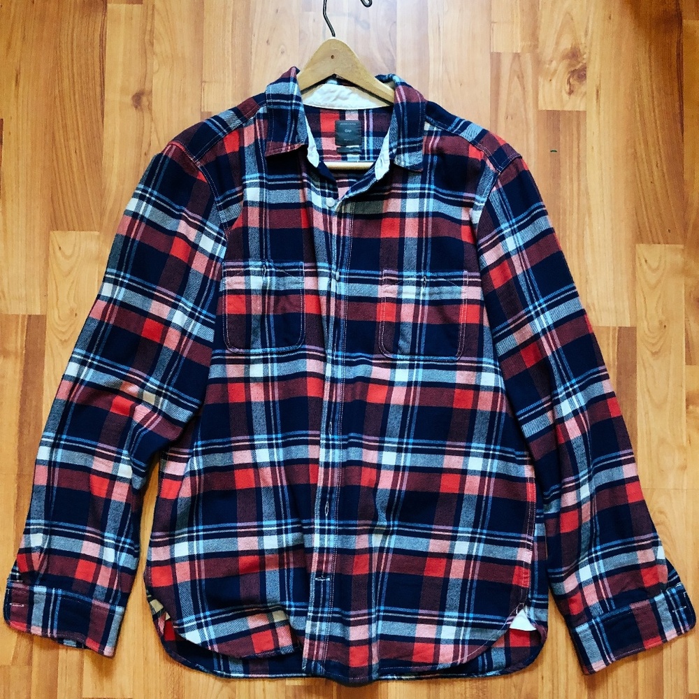 GAP RED/GREY/BLUE FLANNEL